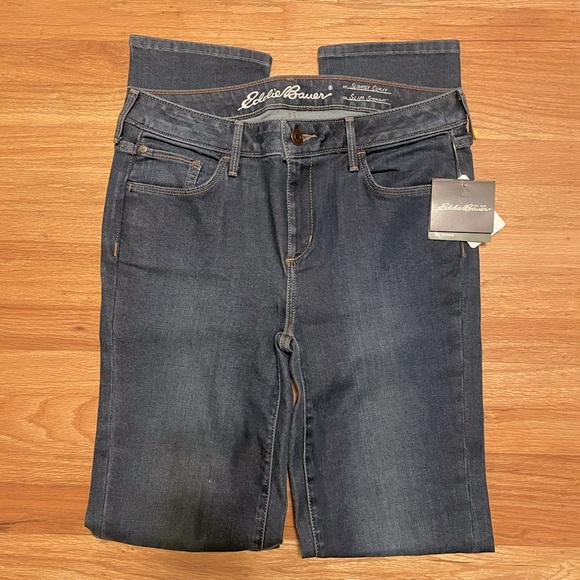 Eddie Bauer Denim - NWT Eddie Bauer SLIGHTLY CURVY ELYSIAN SLIM LEG JEANS Size T6